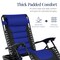 Best Choice Products Oversized Padded Zero Gravity Chair, Folding Outdoor Patio Recliner w/ Side Tray